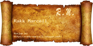 Rakk Marcell névjegykártya